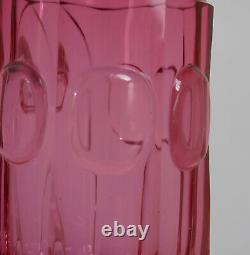 CRANBERRY GLASS, chope ancienne en verre, en cristal, belle & grande chope