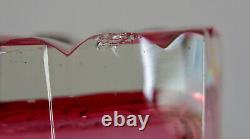 CRANBERRY GLASS, chope ancienne en verre, en cristal, belle & grande chope