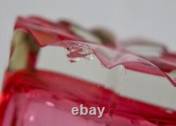 CRANBERRY GLASS, chope ancienne en verre, en cristal, belle & grande chope