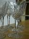 CRISTAL DE LORRAINE 7 ANCIENS VERRES A APERITIF DECOR TOMMY ht 12 cm