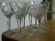 CRISTAL DE LORRAINE 7 ANCIENS VERRES A APERITIF DECOR TOMMY ht 12 cm
