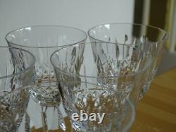 CRISTAL DE LORRAINE 7 ANCIENS VERRES A APERITIF DECOR TOMMY ht 12 cm
