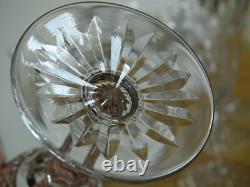 CRISTAL DE LORRAINE 7 ANCIENS VERRES A APERITIF DECOR TOMMY ht 12 cm
