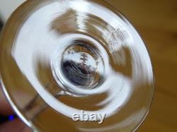 CRISTAL NANCY 4 ANCIENS VERRES A LIQUEUR DOUBLER COLORER BLEU COBALT ht 11,5 cm