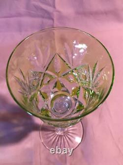 CRISTAL ST LOUIS 6 ANCIENS GRANDS VERRES À VIN COULEUR H 20 cm