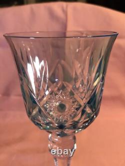 CRISTAL ST LOUIS 6 ANCIENS GRANDS VERRES À VIN COULEUR H 20 cm