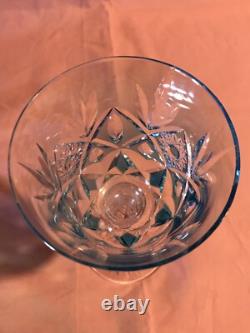 CRISTAL ST LOUIS 6 ANCIENS GRANDS VERRES À VIN COULEUR H 20 cm