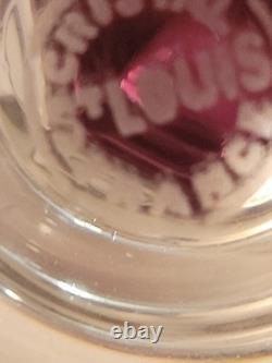 CRISTAL ST LOUIS 6 ANCIENS GRANDS VERRES À VIN COULEUR H 20 cm