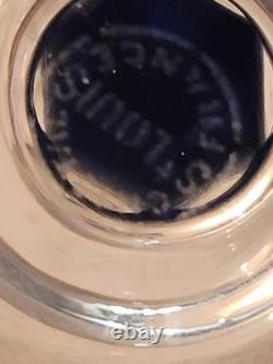 CRISTAL ST LOUIS 6 ANCIENS GRANDS VERRES À VIN COULEUR H 20 cm