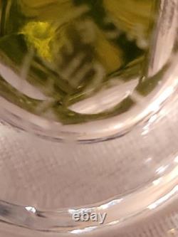 CRISTAL ST LOUIS 6 ANCIENS GRANDS VERRES À VIN COULEUR H 20 cm