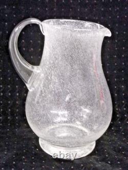 Carafe Ancienne Broc Verre Givre Bullé