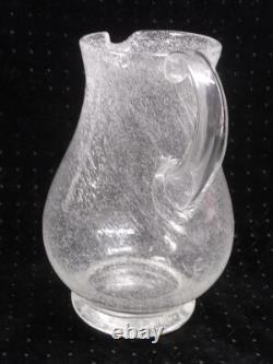 Carafe Ancienne Broc Verre Givre Bullé