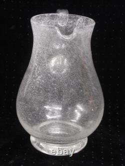 Carafe Ancienne Broc Verre Givre Bullé