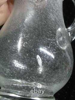 Carafe Ancienne Broc Verre Givre Bullé