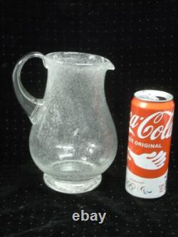 Carafe Ancienne Broc Verre Givre Bullé