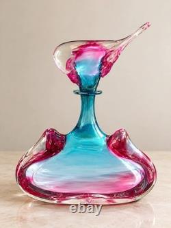 Carafe Ancienne En Verre De Murano Souffle Art Verrier