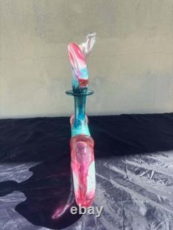 Carafe Ancienne En Verre De Murano Souffle Art Verrier