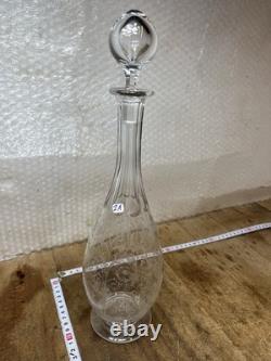 Carafe Cristal De Baccarat Ancienne Cognac J G Monnet & Cie Vers 1900 Ciselee