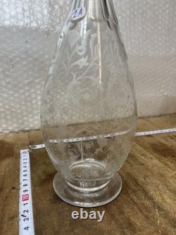 Carafe Cristal De Baccarat Ancienne Cognac J G Monnet & Cie Vers 1900 Ciselee