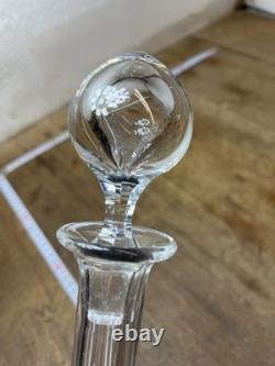 Carafe Cristal De Baccarat Ancienne Cognac J G Monnet & Cie Vers 1900 Ciselee