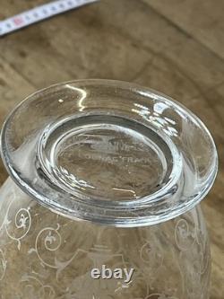Carafe Cristal De Baccarat Ancienne Cognac J G Monnet & Cie Vers 1900 Ciselee