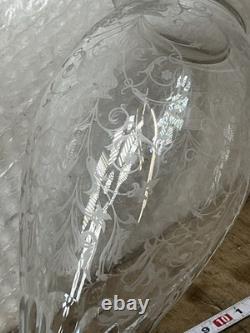 Carafe Cristal De Baccarat Ancienne Cognac J G Monnet & Cie Vers 1900 Ciselee