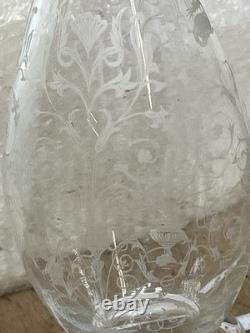 Carafe Cristal De Baccarat Ancienne Cognac J G Monnet & Cie Vers 1900 Ciselee
