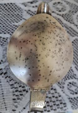 Carafe Rafraîchissoir Ancien + Tube Glaçons Verre Moulé + Métal Argenté