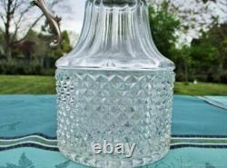 Carafe ancienne Crystal argenté Antique Silver Crystal Carafe
