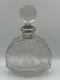 Carafe ancienne col argent massif poinçons cristal de Bohème gravé floral XIXe