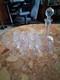 Carafe et 6 verres anciens Style Empire en Cristal Baccarat gravé