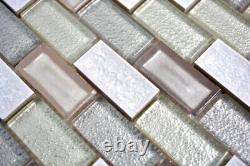 Carreaux de Mosaique Translucide Céramique Blanc Brick Verre Cristal Ancienne M