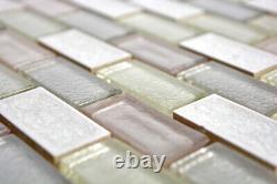 Carreaux de Mosaique Translucide Céramique Blanc Brick Verre Cristal Ancienne M