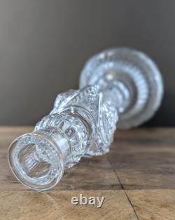 Chandelier Legras en verre moulé aux visages en relief, Carafe ancienne ou