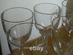 Clichy 6 Anciens Verres A Aperitif Cristal 19 Eme Style Napoleon III Monogramme