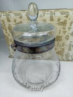 Coffret service à punch Orfèvrerie Prestige ancien en cristal et métal argenté