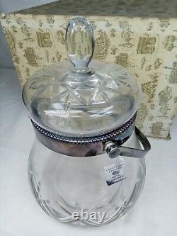 Coffret service à punch Orfèvrerie Prestige ancien en cristal et métal argenté