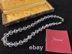 Collier perles ancien en cristal de Baccarat