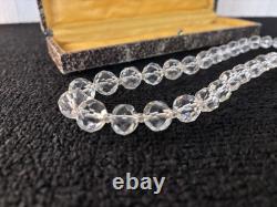 Collier perles ancien en cristal de Baccarat