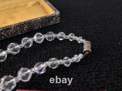Collier perles ancien en cristal de Baccarat
