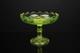 Compotier/Coupe Ouraline Verre Uranium Ancien Coupe sur Pied Art Nouveau 1915