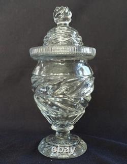 Confiturier ancien cristal du Creusot XIXe siècle