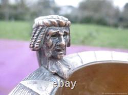 Coupe ancienne Lebellule et Mascaron bronze XIX siècle Art Nouveau