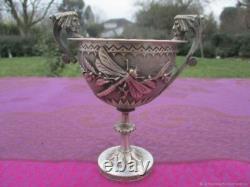 Coupe ancienne Lebellule et Mascaron bronze XIX siècle Art Nouveau