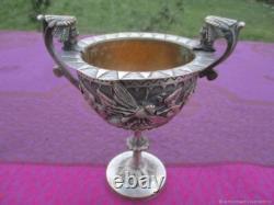 Coupe ancienne Lebellule et Mascaron bronze XIX siècle Art Nouveau