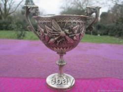 Coupe ancienne Lebellule et Mascaron bronze XIX siècle Art Nouveau