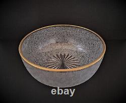 Coupe ancienne en cristal de Baccarat dégagé à l'acide taillé doré vers 1900