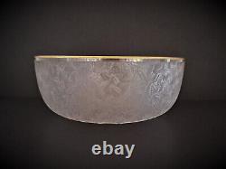 Coupe ancienne en cristal de Baccarat dégagé à l'acide taillé doré vers 1900