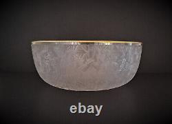 Coupe ancienne en cristal de Baccarat dégagé à l'acide taillé doré vers 1900
