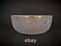Coupe ancienne en cristal de Baccarat dégagé à l'acide taillé doré vers 1900